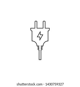 power plug icon. Connection electricity. Vector illustration flat design