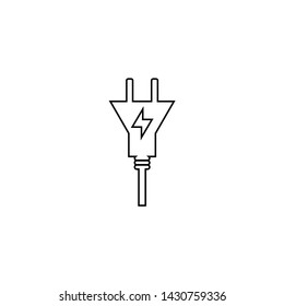power plug icon. Connection electricity. Vector illustration flat design