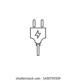 power plug icon. Connection electricity. Vector illustration flat design