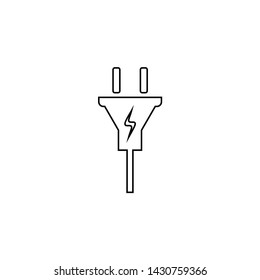 power plug icon. Connection electricity. Vector illustration flat design