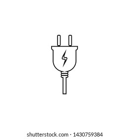 power plug icon. Connection electricity. Vector illustration flat design
