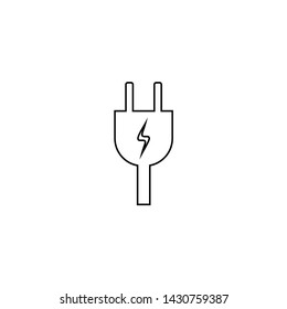 power plug icon. Connection electricity. Vector illustration flat design