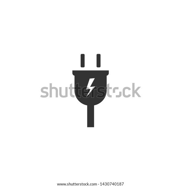 Power Plug Icon Connection Electricity Vector Stock Vector Royalty Free