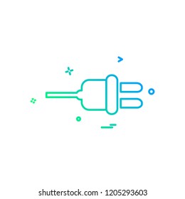 power plug icon design vector 