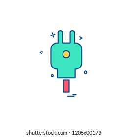 power plug icon design vector
