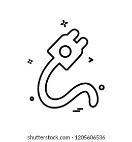 Power Plug icon design vector