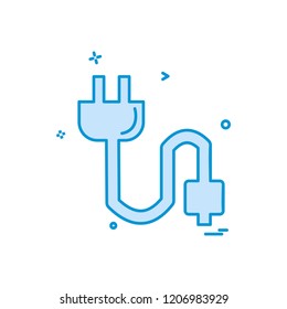 power plug icon design vector 