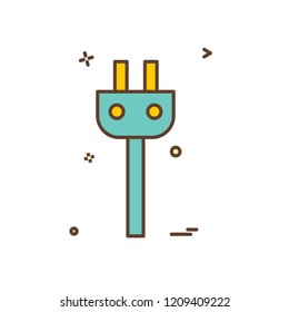 power plug icon design vector