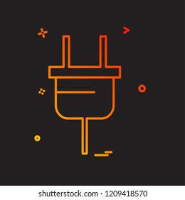 power plug icon design vector 