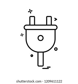 power Plug icon design vector