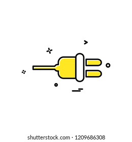 power plug icon design vector 