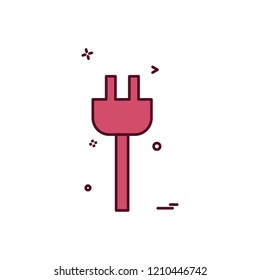 power Plug icon design vector