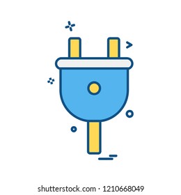 power Plug icon design vector