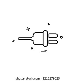 power plug icon design vector 