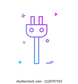 power plug icon design vector