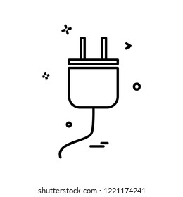 power Plug icon design vector