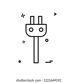 power plug icon design vector