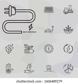 power plug icon. Ecology icons universal set for web and mobile