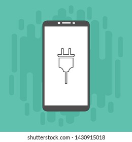 Power plug icon. flat illustration of Power plug vector icon for web