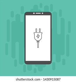 Power plug icon. flat illustration of Power plug vector icon for web