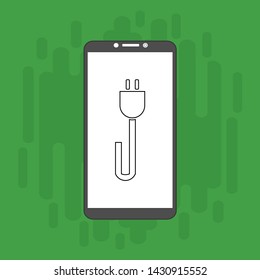 Power plug icon. flat illustration of Power plug vector icon for web