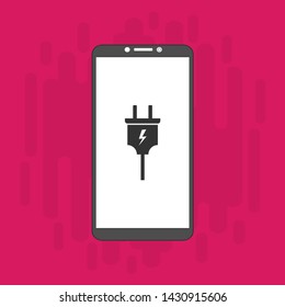 Power plug icon. flat illustration of Power plug vector icon for web