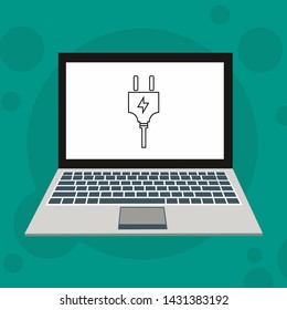 Power plug icon. flat illustration of Power plug vector icon for web