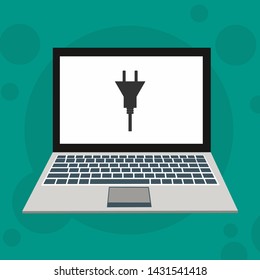Power plug icon. flat illustration of Power plug vector icon for web