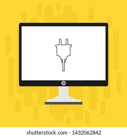 Power plug icon. flat illustration of Power plug vector icon for web