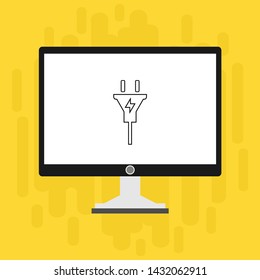 Power plug icon. flat illustration of Power plug vector icon for web