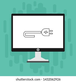 Power plug icon. flat illustration of Power plug vector icon for web