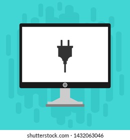 Power plug icon. flat illustration of Power plug vector icon for web