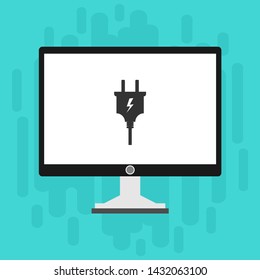 Power plug icon. flat illustration of Power plug vector icon for web