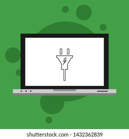 Power plug icon. flat illustration of Power plug vector icon for web