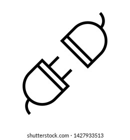 Power plug icon. Flat illustrationof Power Plug Vector Icon For Web