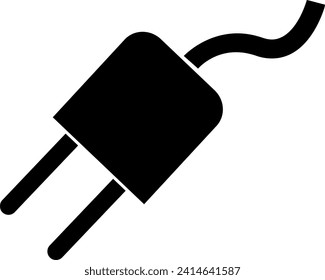 Power plug icon isolated on white background. Vector illustration.