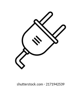 Netzstecker-Symbol im Strichstil