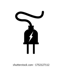 Power Plug icon on white background