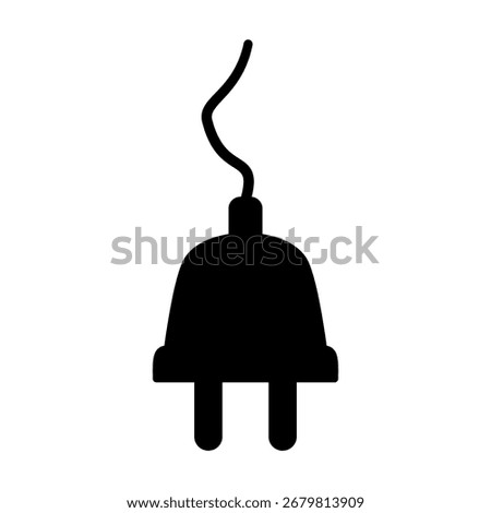 power plug icon, simple flat style, vector illustration, symbol, design logo template pictogram, for ui or ux isolated on white for mobile app, editable
