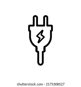 power plug icon vector illustration logo template for many purpose. Isolated on white background.