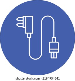 Imagen vectorial del icono de círculo de la línea de alimentación. También se puede usar para aplicaciones web, aplicaciones móviles y medios impresos.