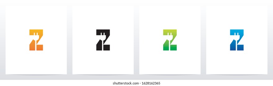 Power Plug On Letter Logo Design Z