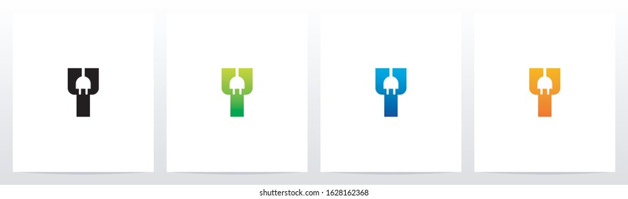 Power Plug On Letter Logo Design Y