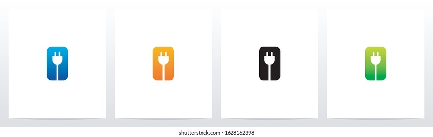 Power Plug On Letter Logo Design O