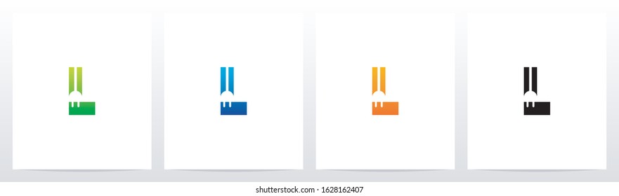 Power Plug On Letter Logo Design L