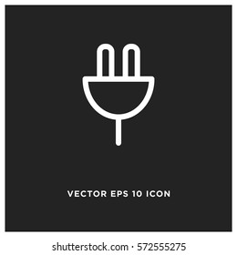 Power plug vector icon