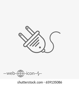 power plug vector icon
