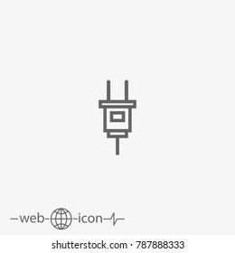 power plug vector icon