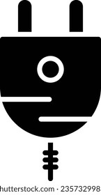 Power Plug Vector Icon Glyph Style