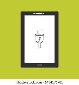 Power plug vector icon illustration temmplate